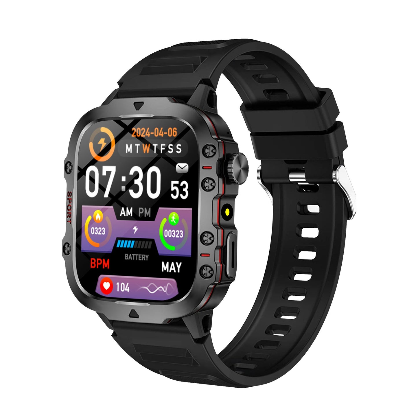 Smart Sports Outdoor Smartwatch Fitness Tracker H19 Heart Rate Step Sleep Bluetooth Call for iOS