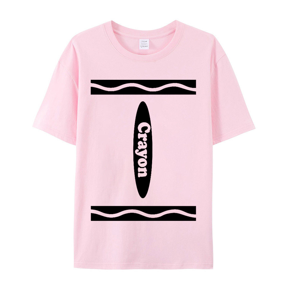 New Foreign Trade Pattern Printed Short Sleeve T-Shirt for Men and Women