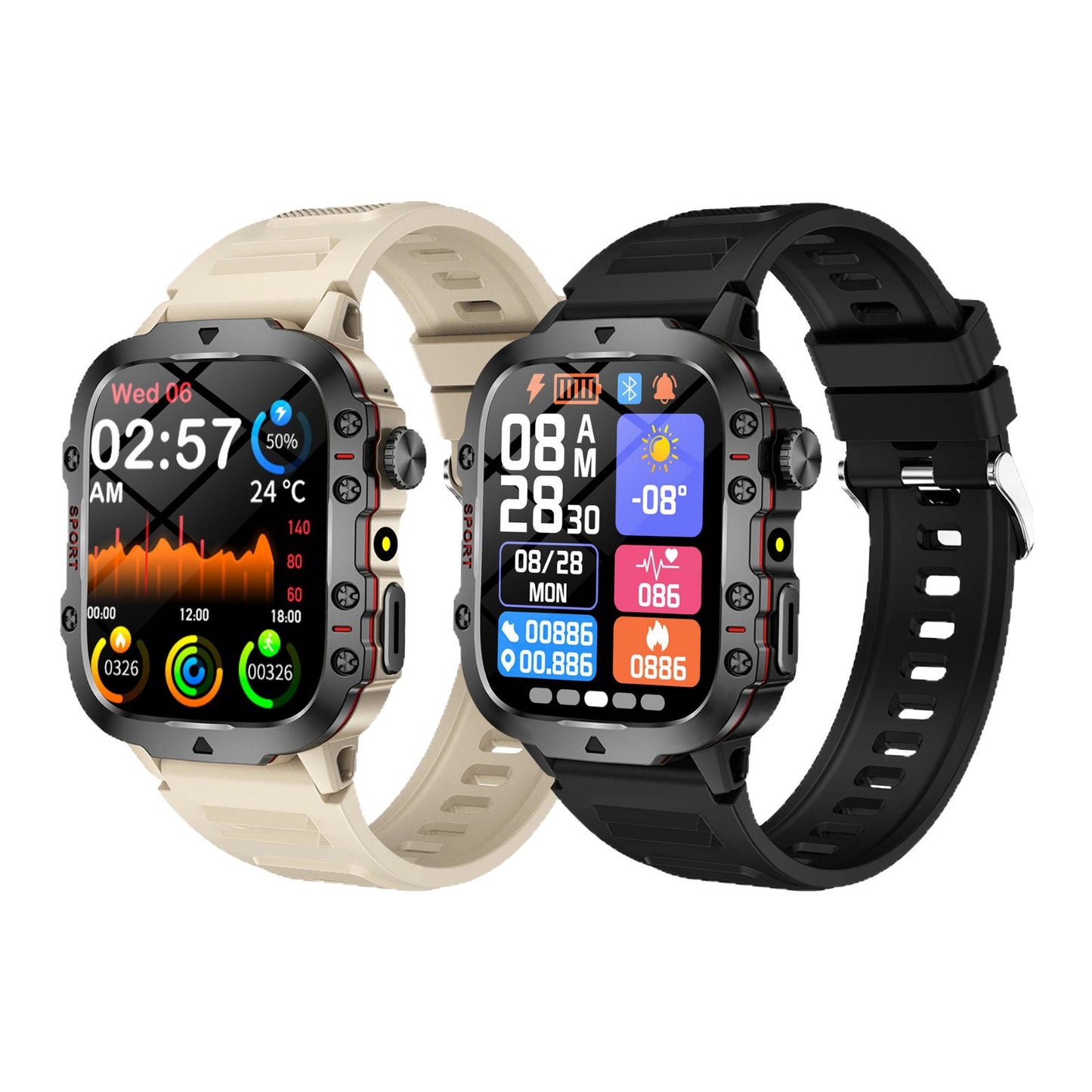 Smart Sports Outdoor Smartwatch Fitness Tracker H19 Heart Rate Step Sleep Bluetooth Call for iOS
